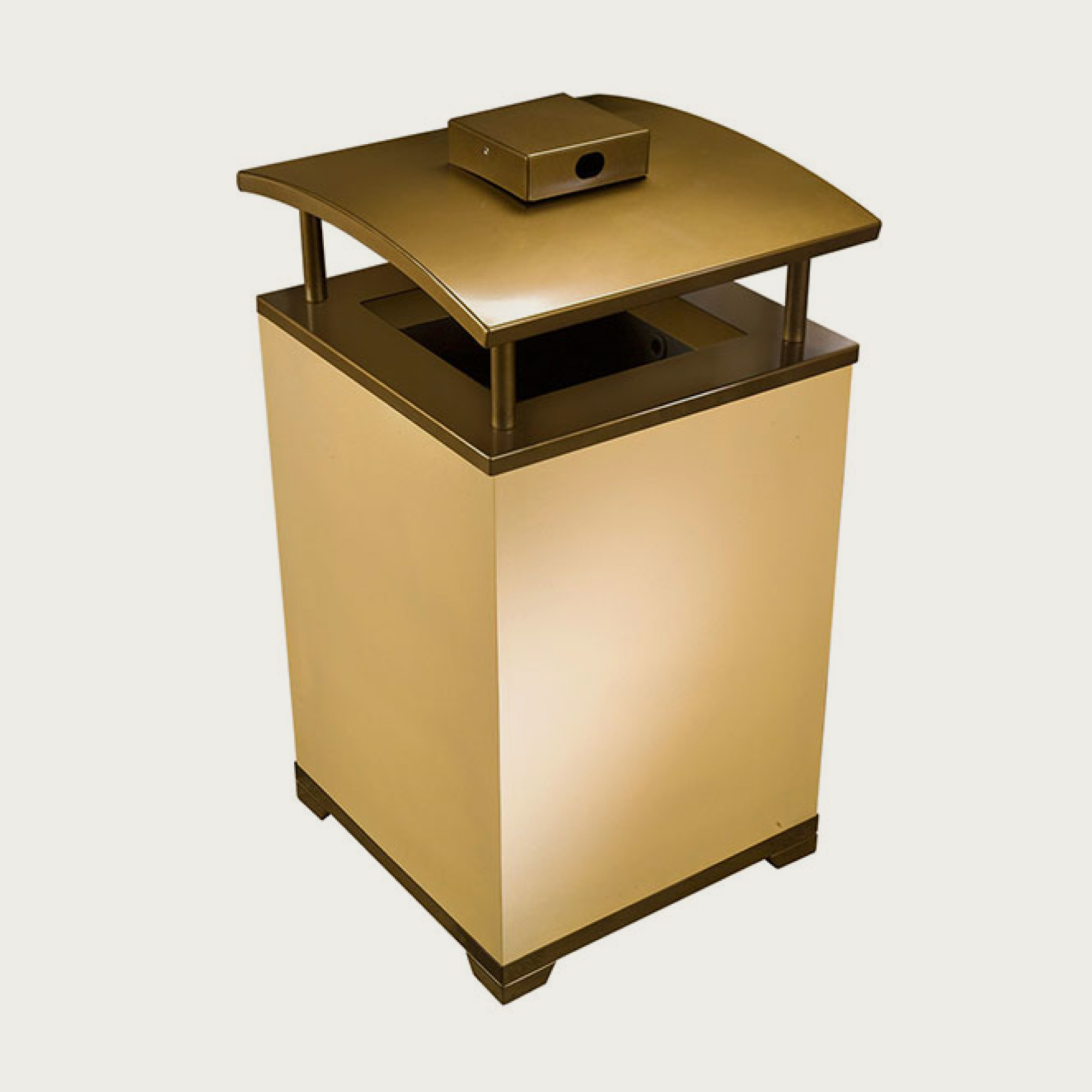 Cast Stone Square Ash Trash Weather Top