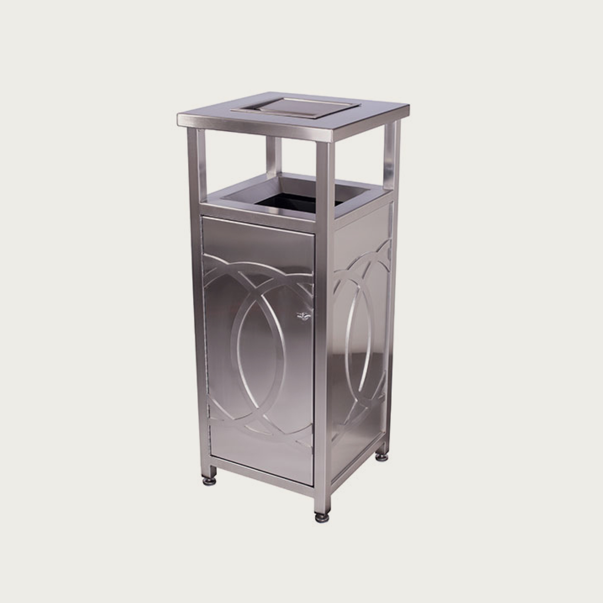 Ginsler Ash Trash Reseptacles Metal Weather Top