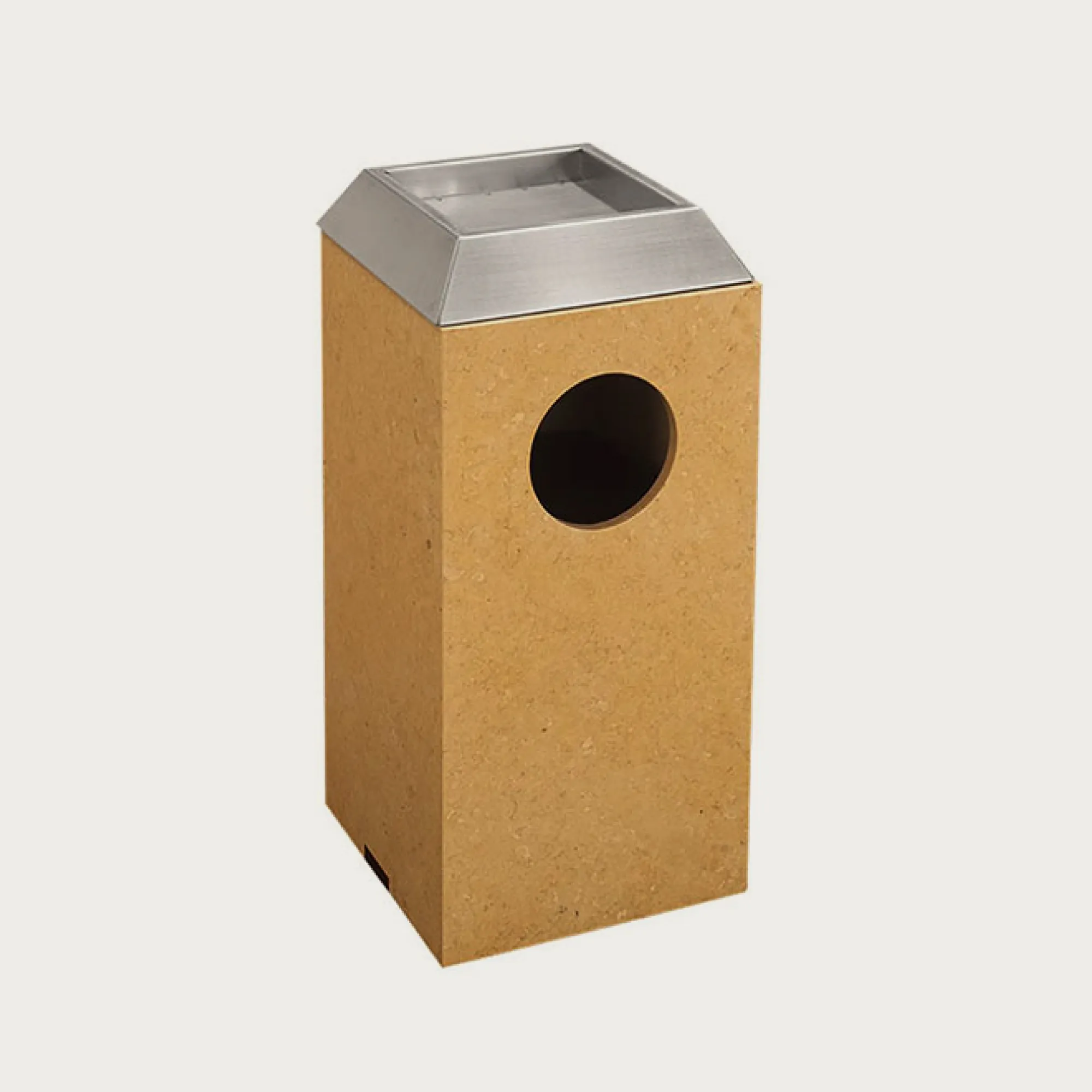 Straight Edge Ash Trash Stone Sq.