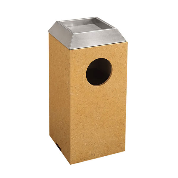 Straight Edge Ash Trash Stone Sq.