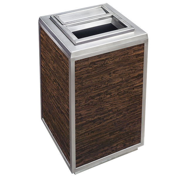 Straight Edge Ash Trash Wood Sq.