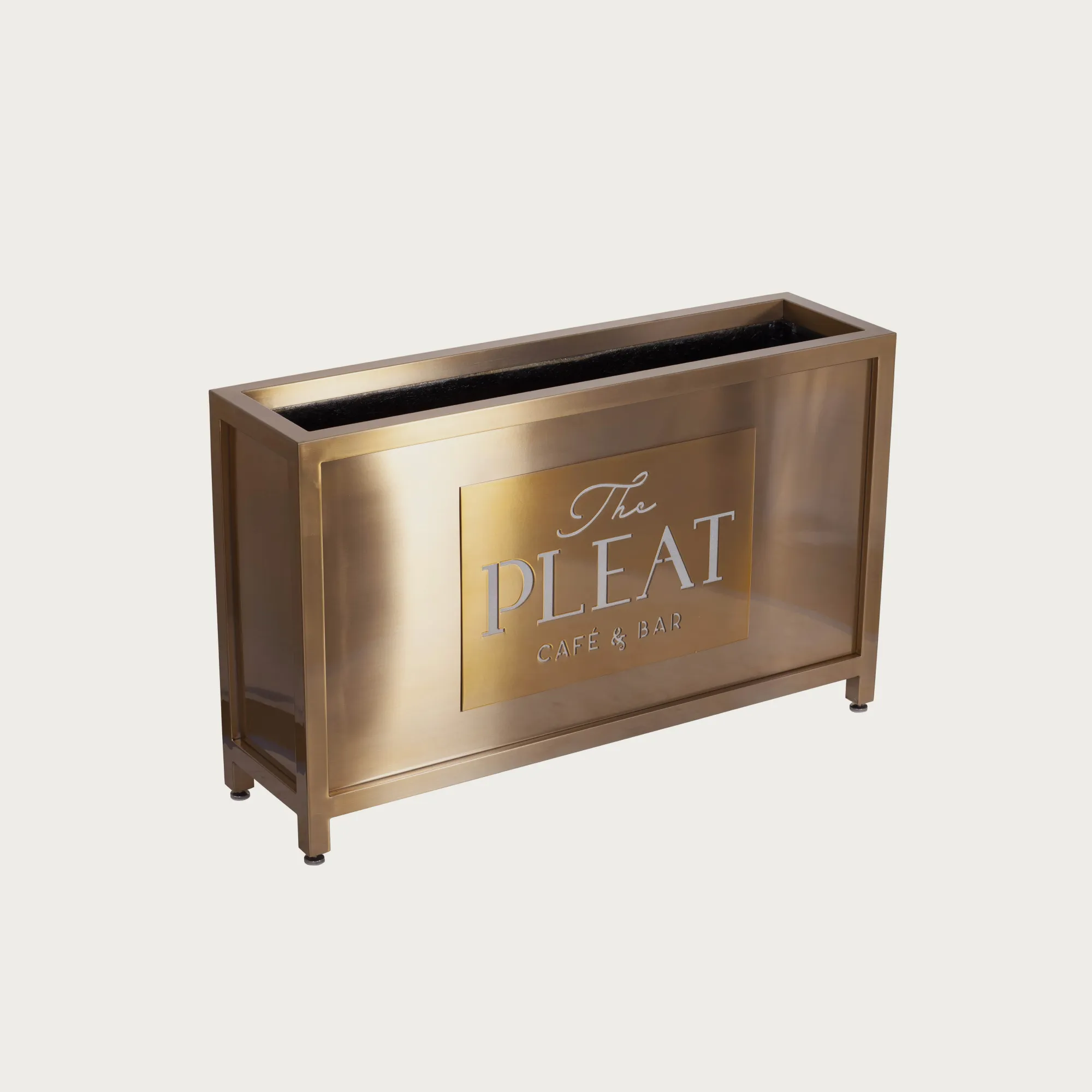 Straight edge rectangular planter