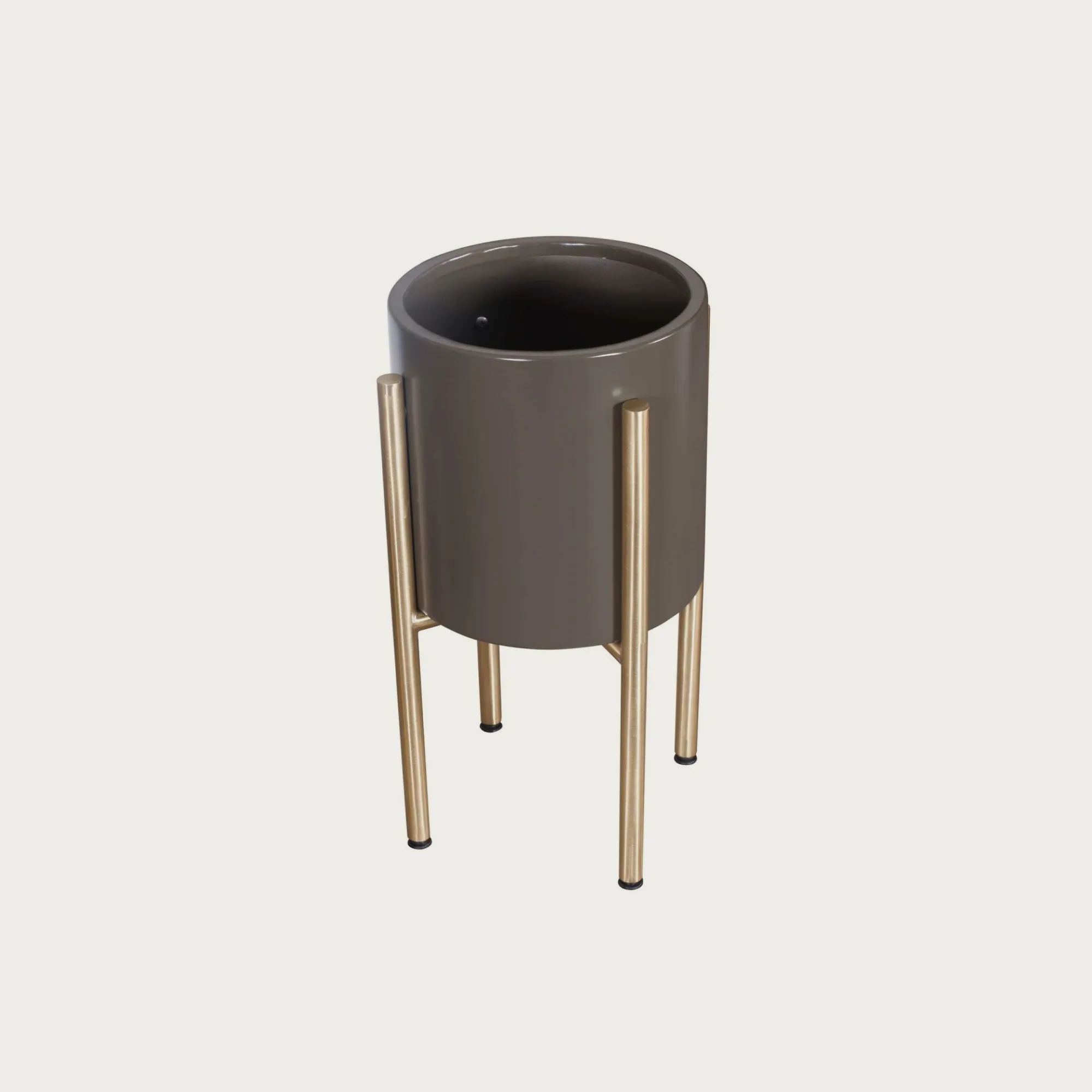 Straight Edge Metal Planters with Stand