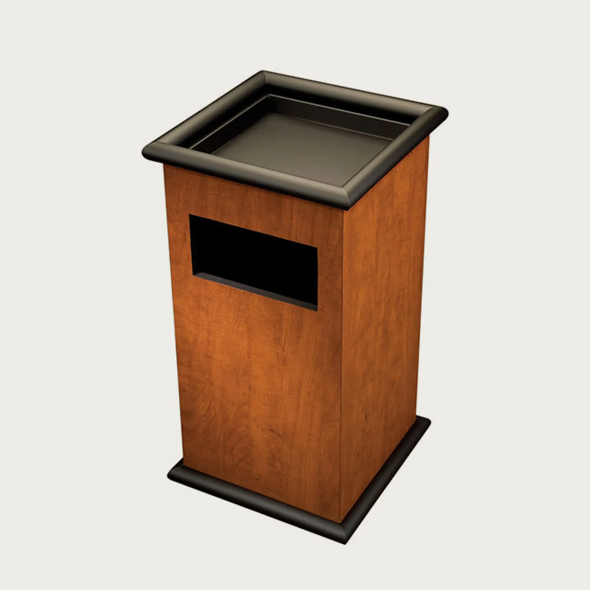 Tubular Ash Trash Sq Wood